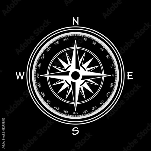 Wind rose compass  vector symbol.Compass Icon  design element