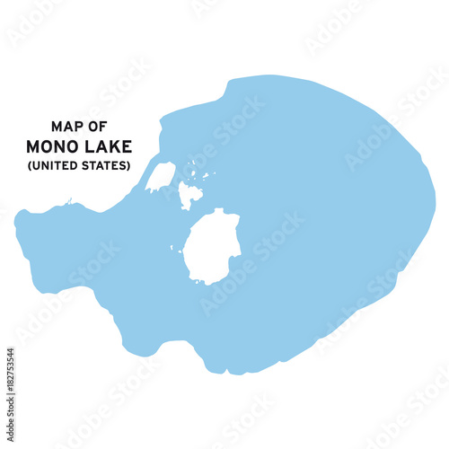 Map of Mono Lake (USA)