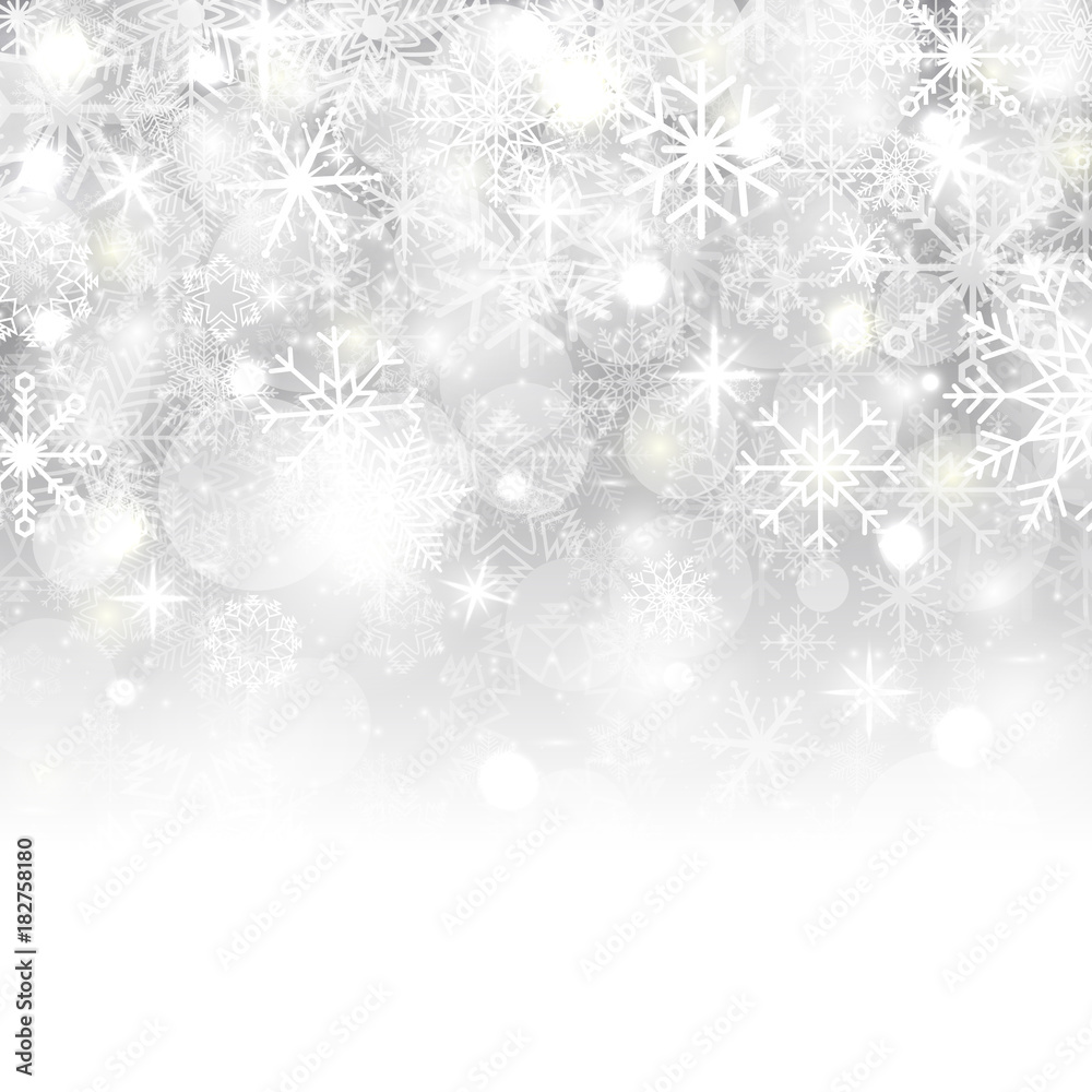 Christmas background with snowflakes, stars, snow and place for text. Vector Illustration Christmas background with snowflakes, stars, snow and place for text. Vector Illustration