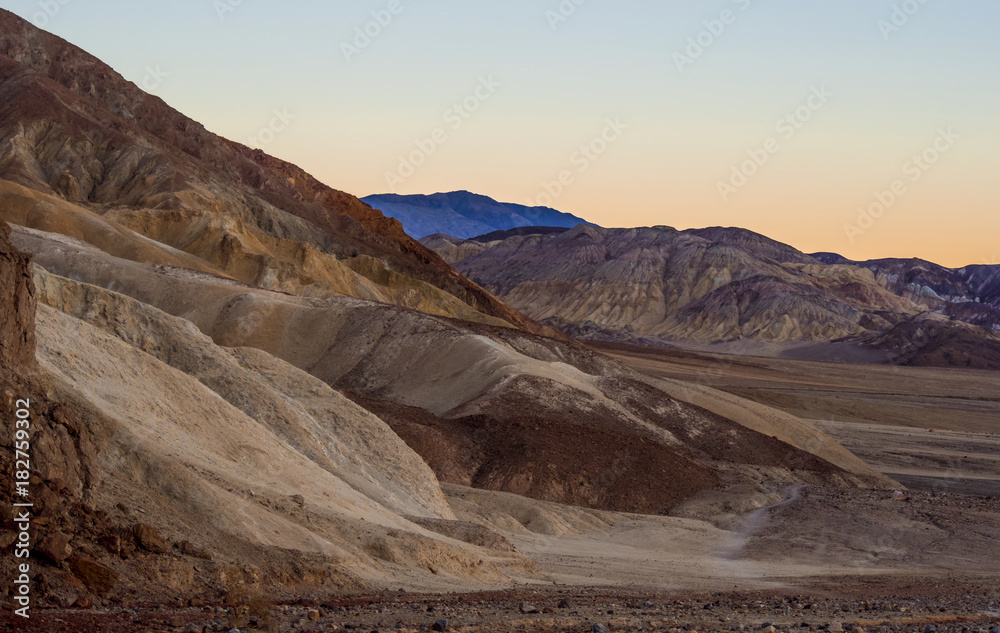 Death valley National Park after sunset - beautiful view in the evening