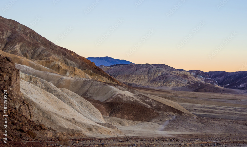Death valley National Park after sunset - beautiful view in the evening