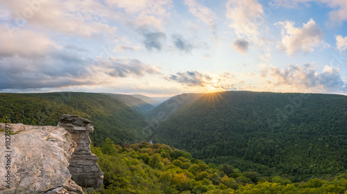 Lindy Point Panorama in Blackwater Falls State Park, West Virginia 