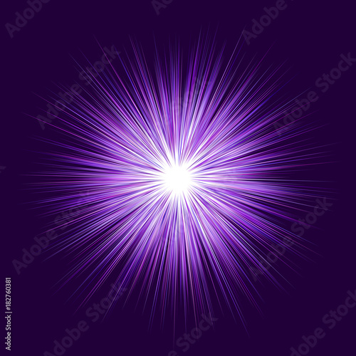 Purple abstract explosion, blast graphic design background