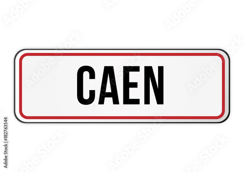 Panneau entrée ville Caen