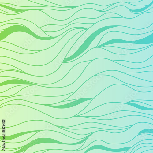 Background. Hand drawn lines. Hair texture. Monochrome wave pattern. Doodle for design. Line art. Design for spiritual relaxation for adults. Wallpaper. Art creative. 
 Illustration