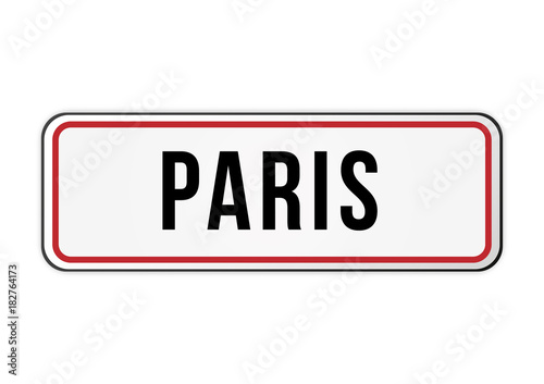 Panneau signalisation entrée ville Paris
