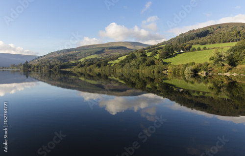 Countryside In Wales   An image of beautiful Welsh countryside shot at Talybont-On-Usk reservoir  Wales  UK