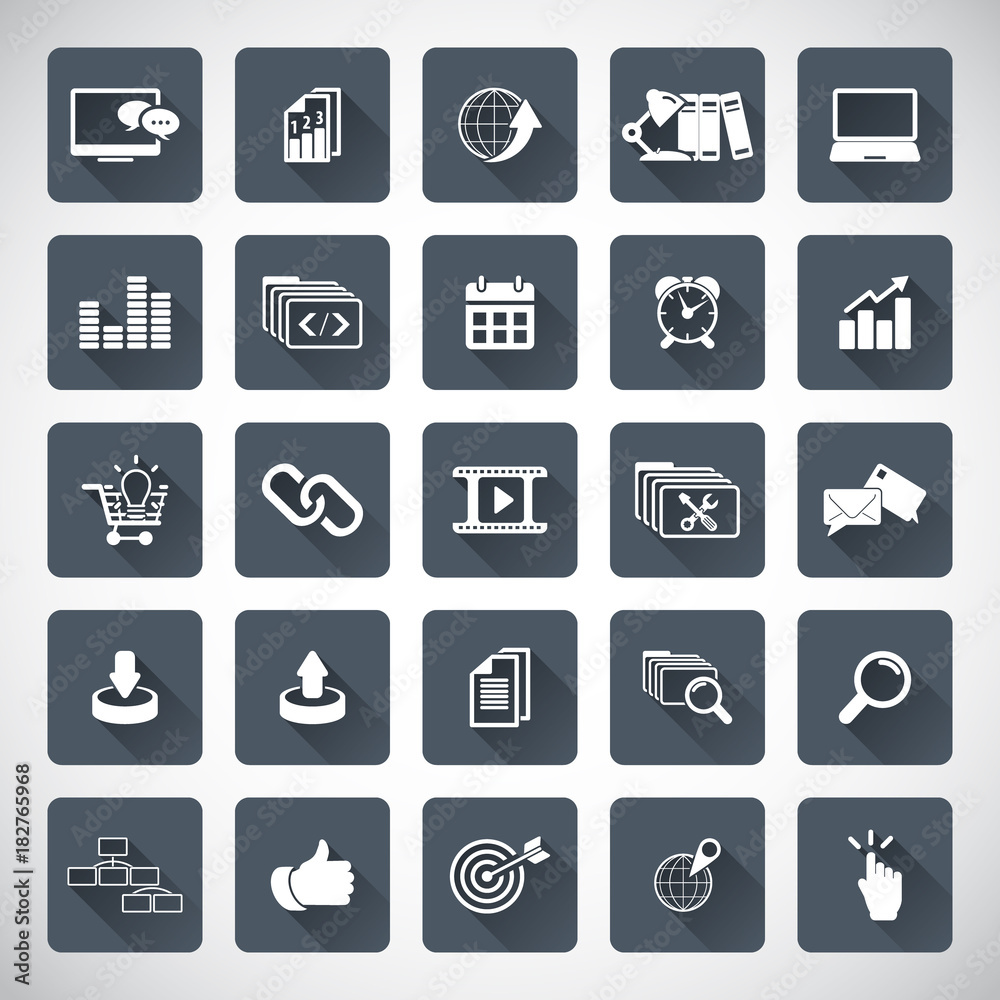 SEO services. SEO icons set. SEO services. SEO icons set.