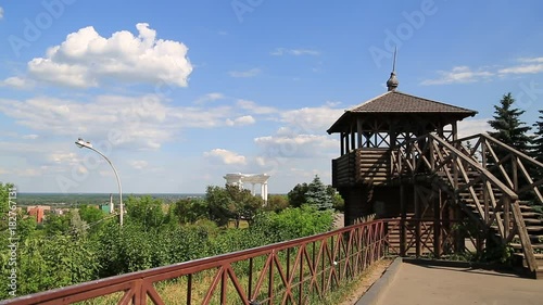 Reconstruction of Poltava fortress in 18 century. Poltava - city located on Vorskla River in central Ukraine photo