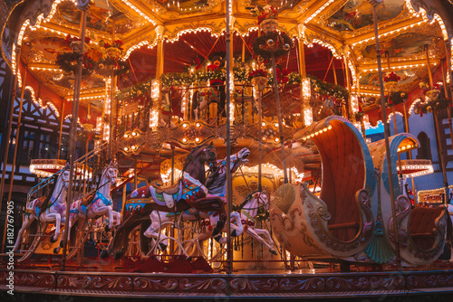 Photography Christmas market spirit in Frankfurt, Germany