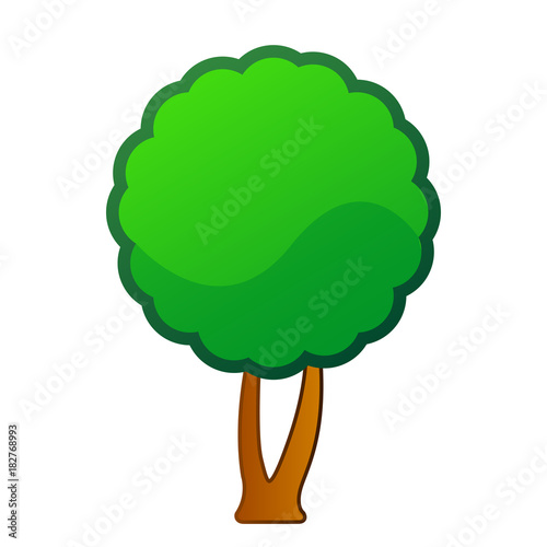Isolated comic tree