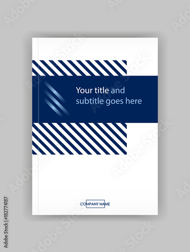 Cover design A4. Annual report with geometrical figures. Good for academic journals and magazines.