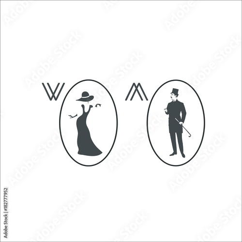 Restroom ,Toilet icon. Male and female WC icon