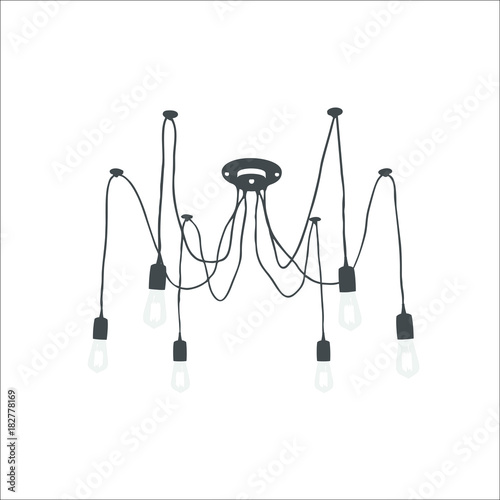 Chandelier icon. Vector illustration