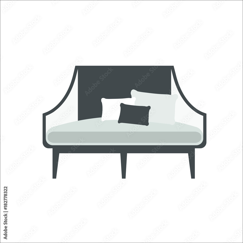 Sofa icon. Vector illustration Sofa icon. Vector illustration