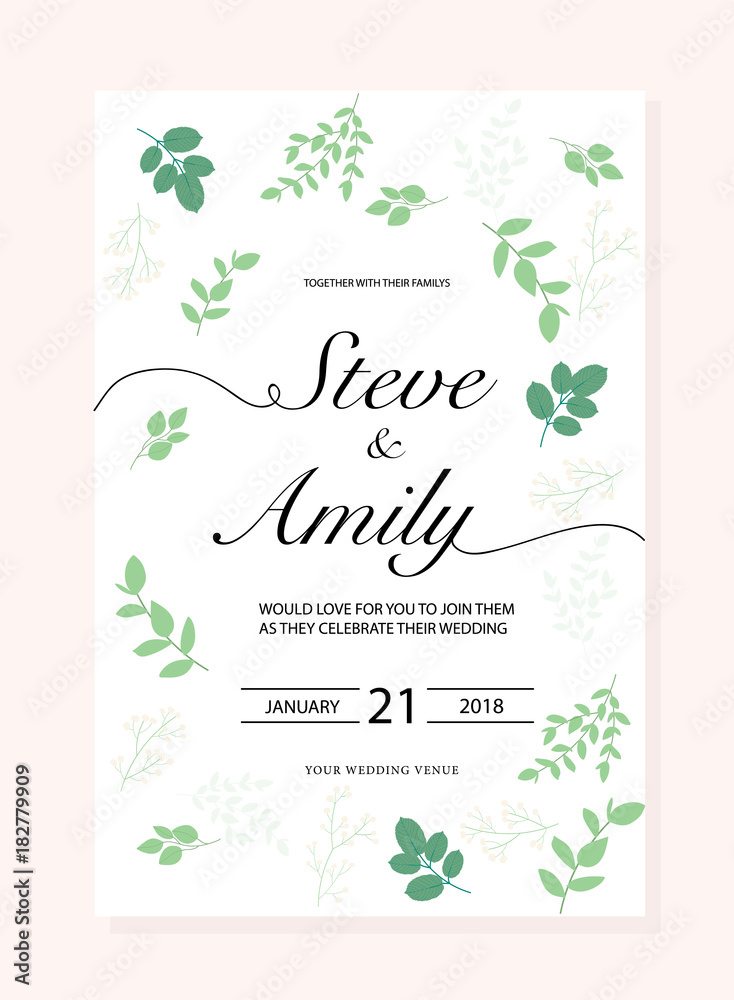 Obraz premium wedding invitation card templated