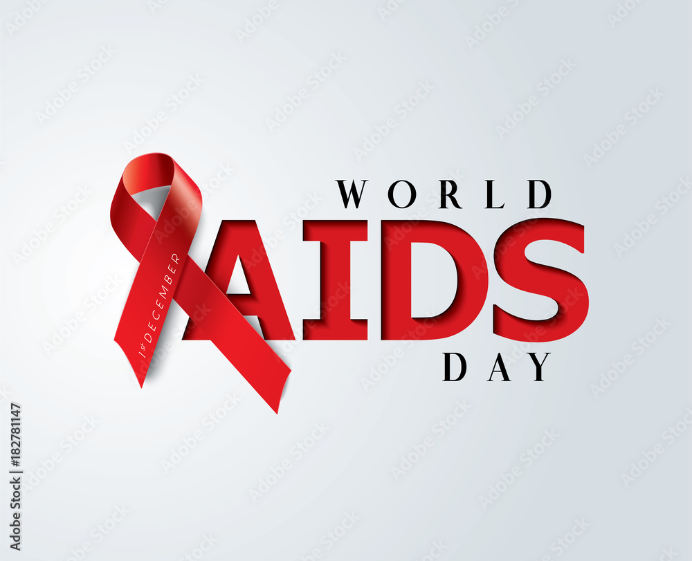 Aids Awareness Red Ribbon. World Aids Day concept. Vector Illustration Aids Awareness Red Ribbon. World Aids Day concept. Vector Illustration