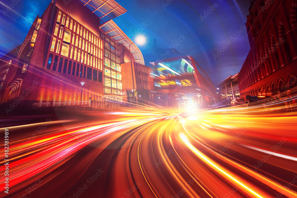 Fototapeta Abstract motion speed background of London City