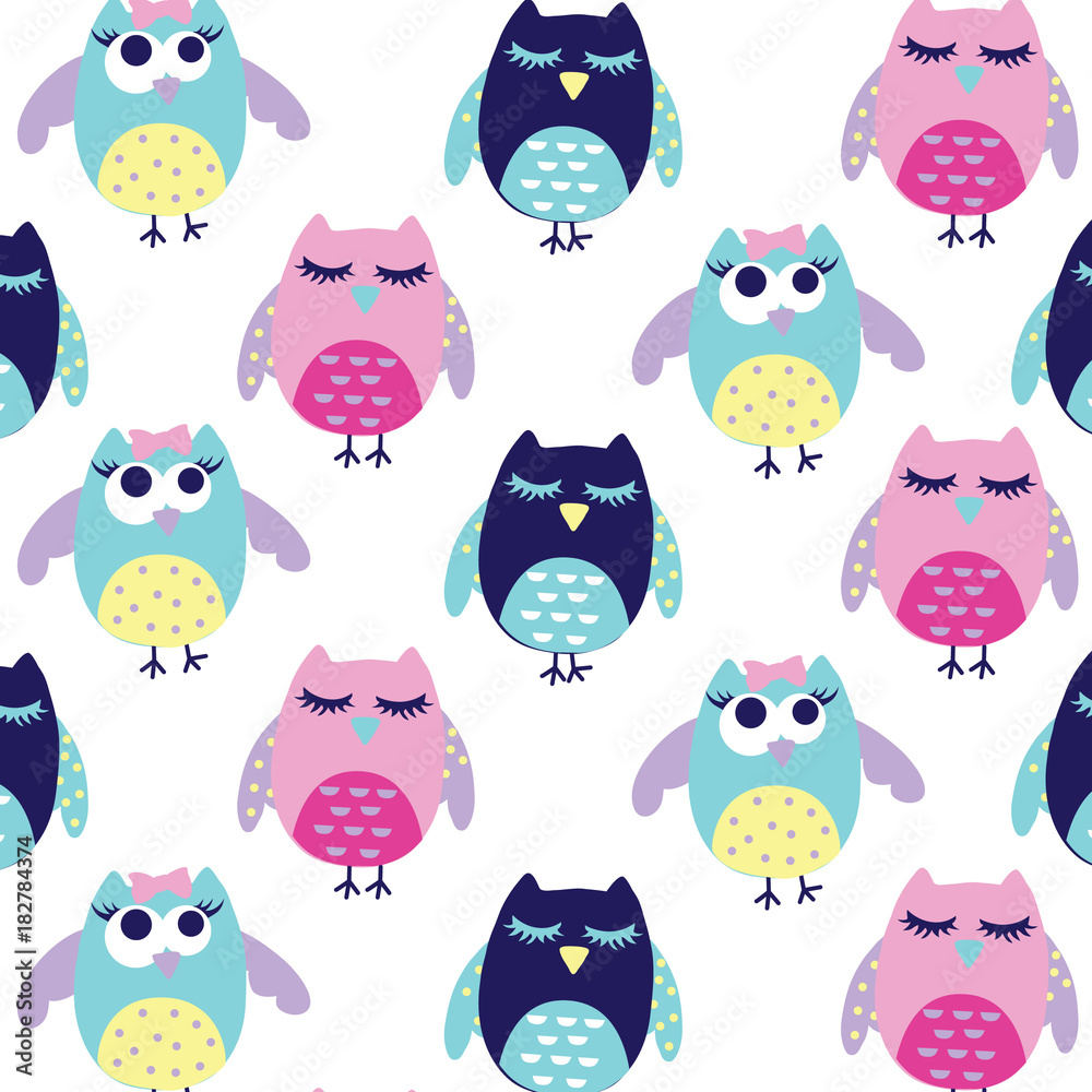 Obraz premium owl pattern