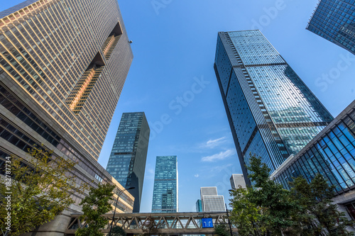 architectural complex against sky in downtown city  china.