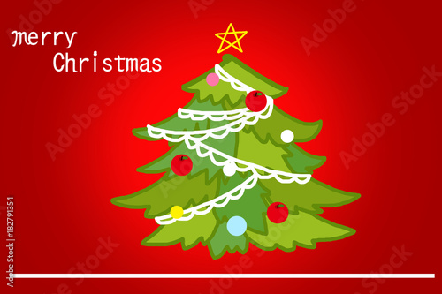 クリスマスツリーのクリスマスカード