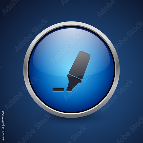 Push Button - Dark Blue Web Icon