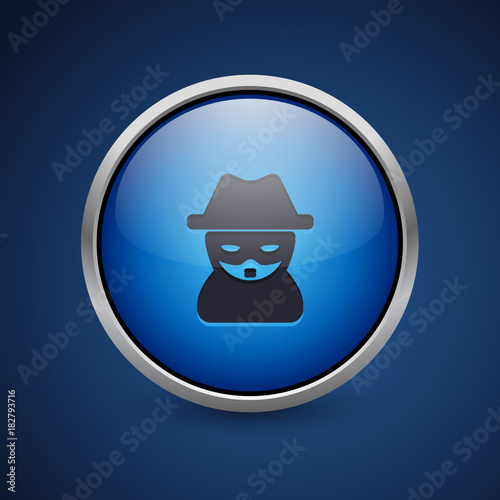 Push Button - Dark Blue Web Icon