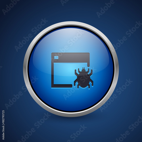 Push Button - Dark Blue Web Icon