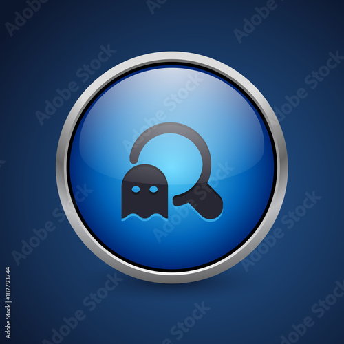 Push Button - Dark Blue Web Icon