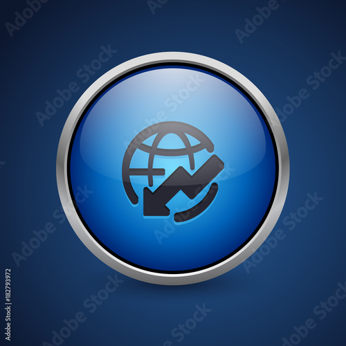Push Button - Dark Blue Web Icon