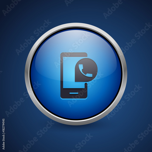Push Button - Dark Blue Web Icon