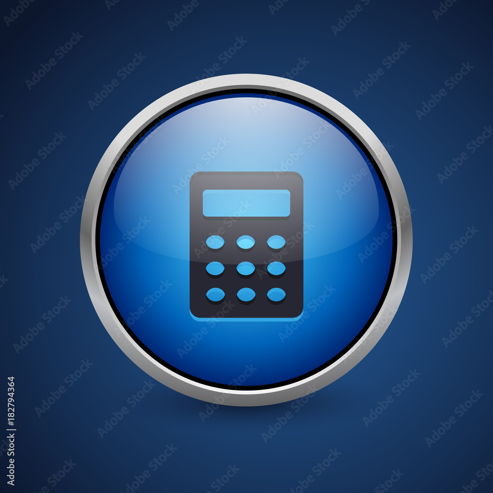 Push Button - Dark Blue Web Icon Push Button - Dark Blue Web Icon