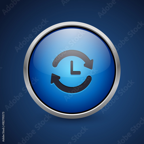 Push Button - Dark Blue Web Icon