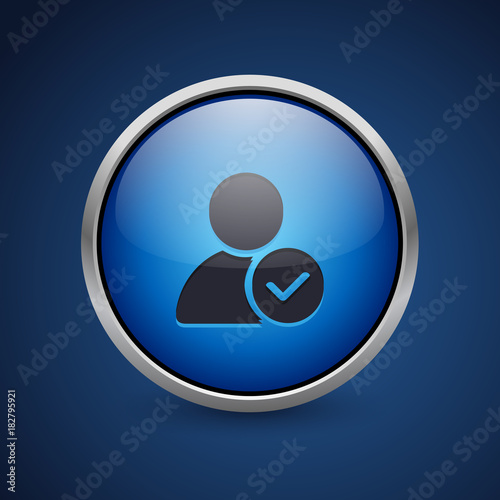 Push Button - Dark Blue Web Icon