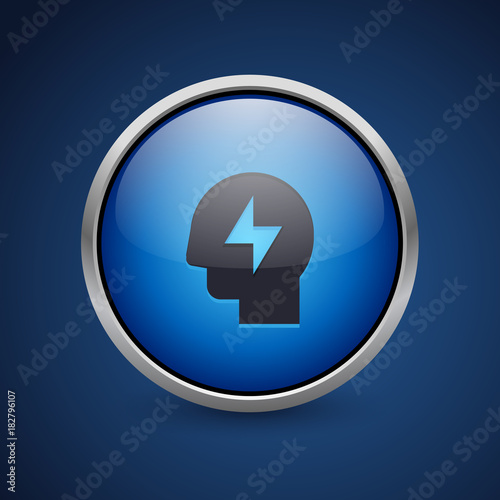 Push Button - Dark Blue Web Icon