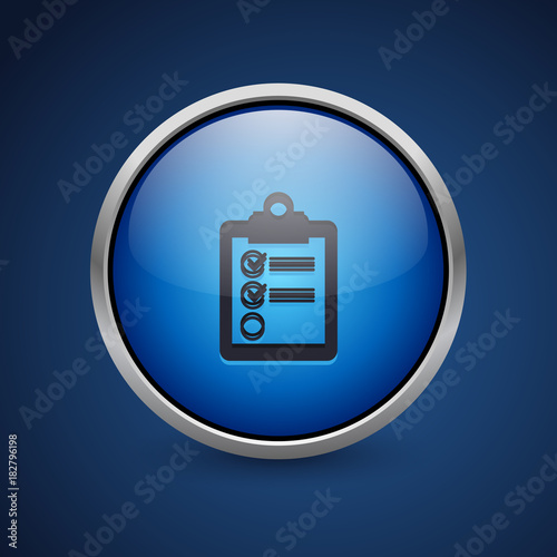 Push Button - Dark Blue Web Icon
