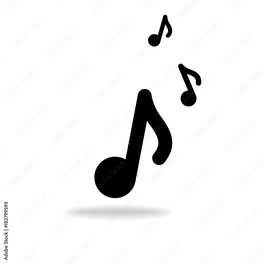 Music note lat vector