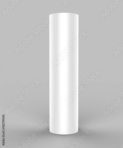 Fotografia Round Expand Tower  three panels Graphic panels Pop Up Display or totem banner stand