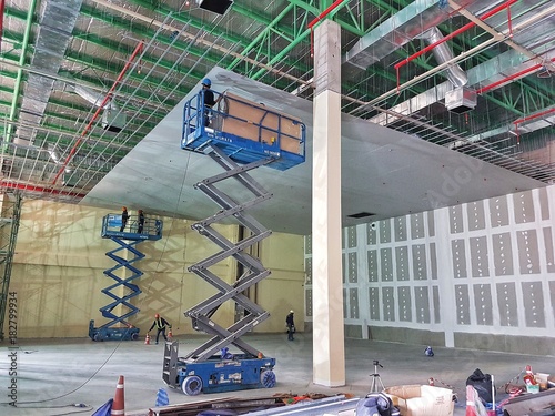 Scissor lifts for install ceiling work