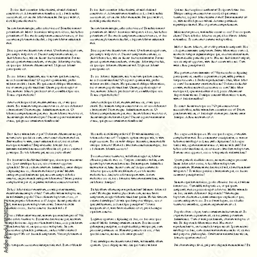 Vector seamless pattern with newspaper columns. Text in newspaper page unreadable. Black and white repeating torn newspaper vector background. 