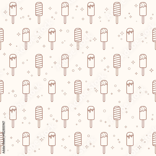 Ice cream seamless pattern.