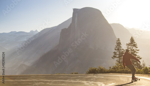 Yosemite half dome skateborad national park   photo