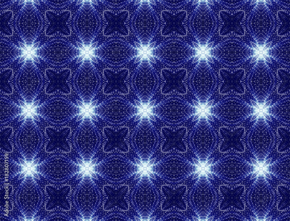 blue abstract background of particles. 3d rendering. kaleidoscope ornament blue abstract background of particles. 3d rendering. kaleidoscope ornament