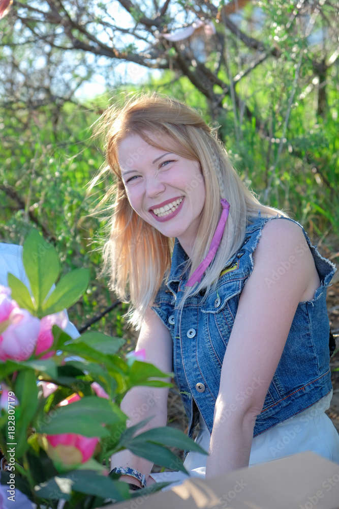 beautiful cheerful young woman having fun outdoors beautiful cheerful young woman having fun outdoors