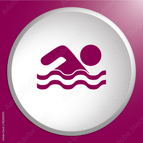 Swimming water sport icon