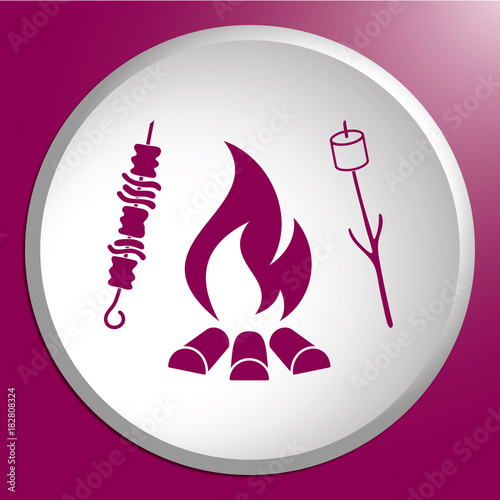 Grilled zephyr and  kebab icon