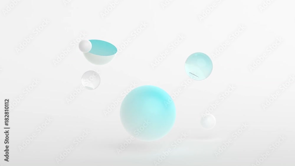 Seamless abstract motion of geometric shapes. Computer generated loop animation with spheres. Modern background design for poster, cover, branding, banner. 3d rendering 4k UHD Seamless abstract motion of geometric shapes. Computer generated loop animation with spheres. Modern background design for poster, cover, branding, banner. 3d rendering 4k UHD
