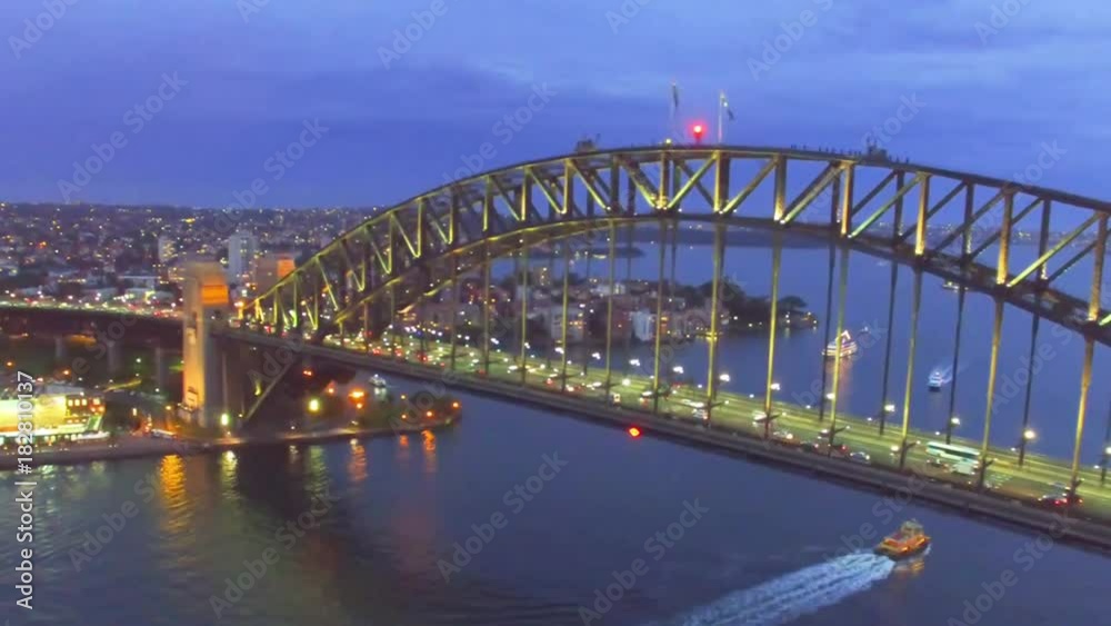 Sydney Harbour Bridge aerial view, New South Wales, Australia Sydney Harbour Bridge aerial view, New South Wales, Australia