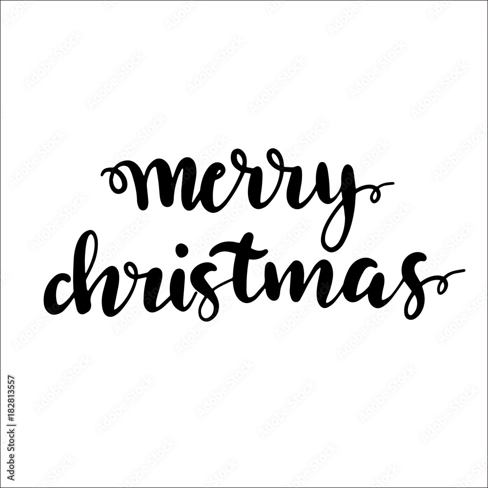 Merry Christmas vector text