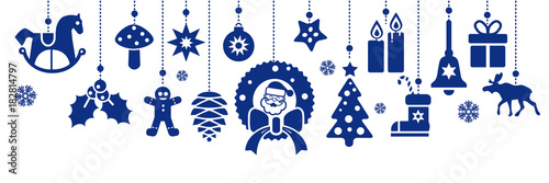 Banner mit dekorativen weihnachtlichen Vektor Illustrationen